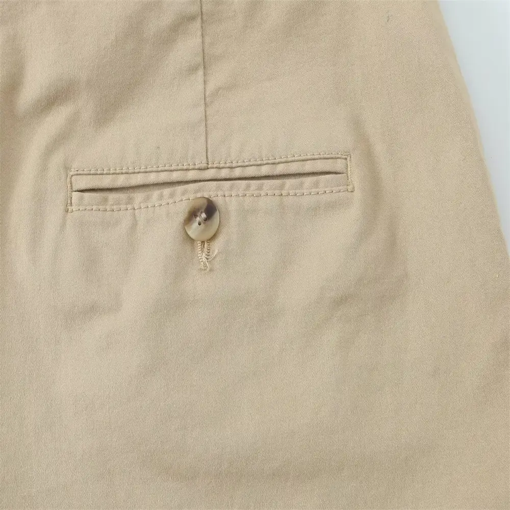White Pleated Summer Shorts with Belt for Women — feature 12