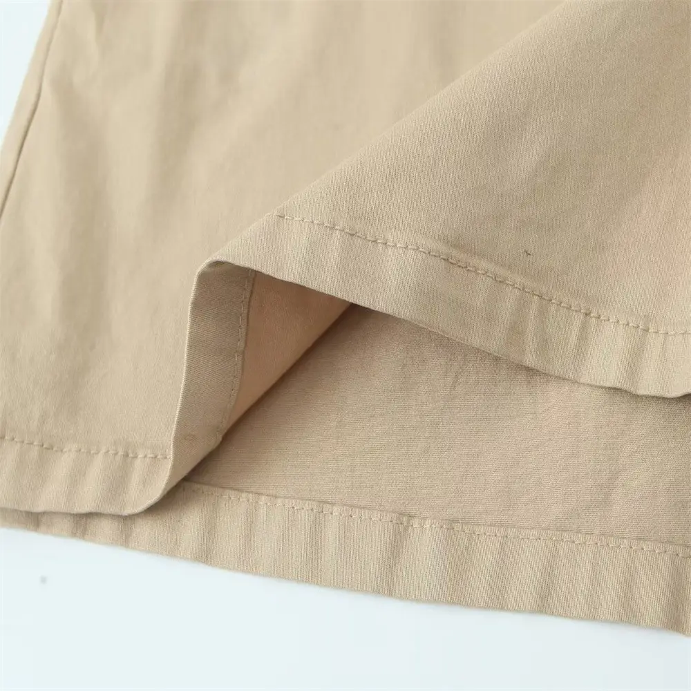 White Pleated Summer Shorts with Belt for Women — feature 9