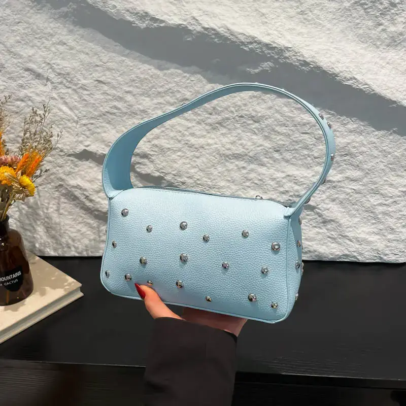 Pink Rivet Handbag Women Summer 2025
