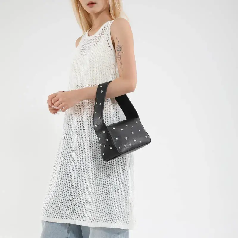 Pink Rivet Handbag Women Summer 2025