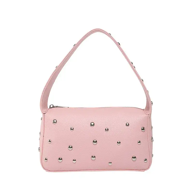 Pink Rivet Handbag Women Summer 2025