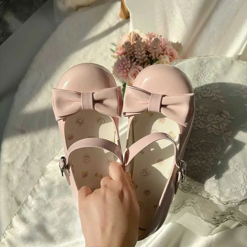Mary Jane Slip-On Small Leather Shoes Jk Uniform Flats British Style Loafers for Women 2025 Bow Lolita — feature 1