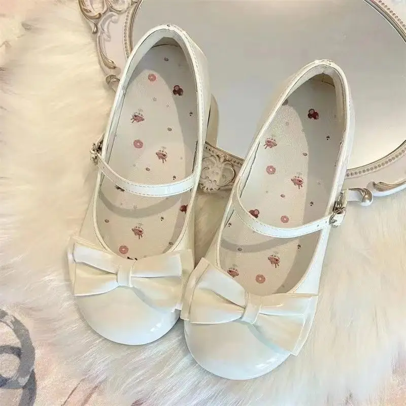 Mary Jane Slip-On Small Leather Shoes Jk Uniform Flats British Style Loafers for Women 2025 Bow Lolita - Image 2