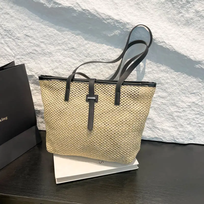 Fashionable Woven Shoulder Bag 2025 New Large Capacity - Image 5
