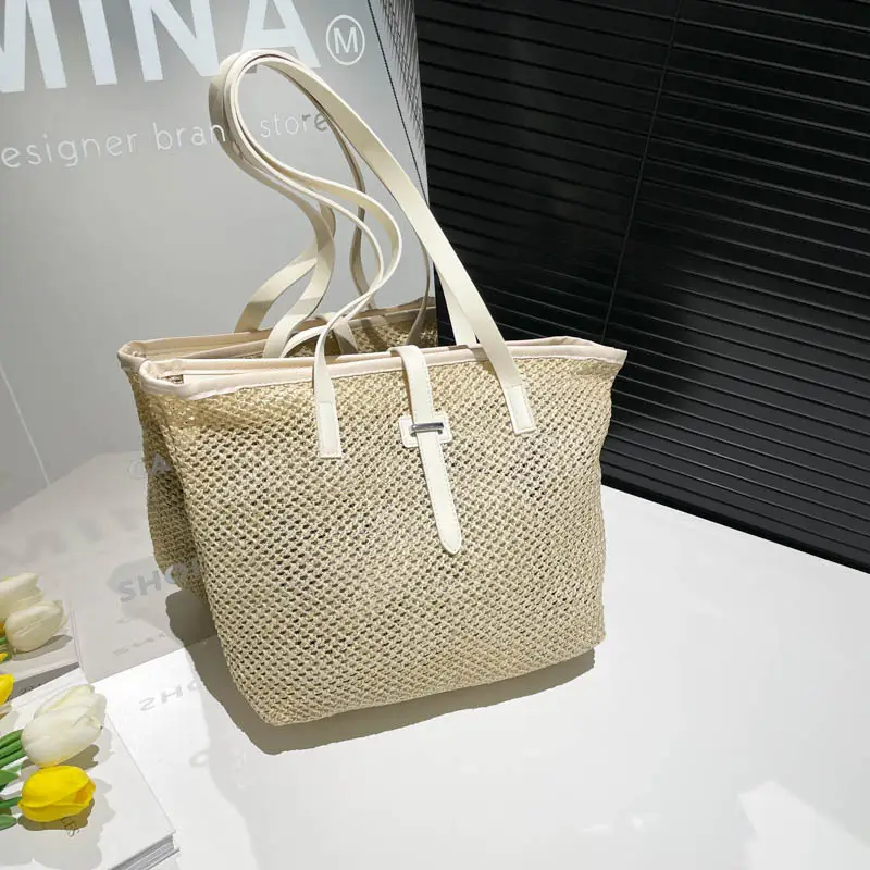 Fashionable Woven Shoulder Bag 2025 New Large Capacity - Image 7