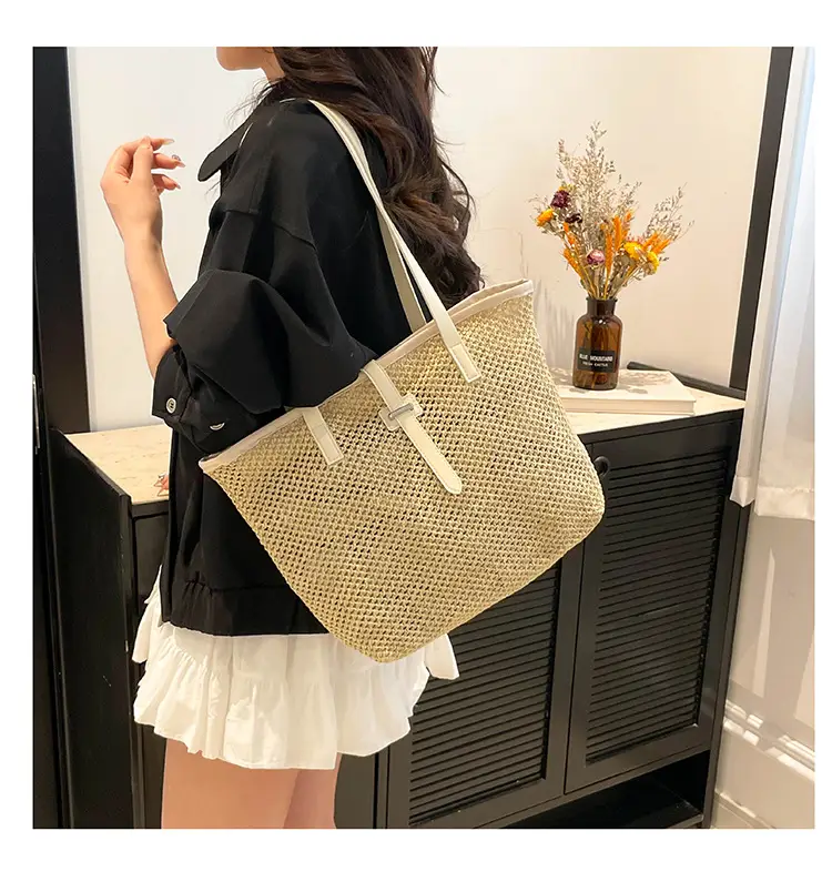 Fashionable Woven Shoulder Bag 2025 New Large Capacity — feature 16