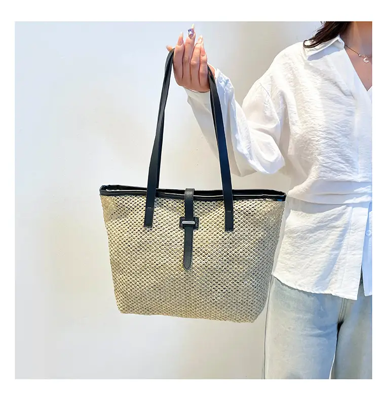 Fashionable Woven Shoulder Bag 2025 New Large Capacity — feature 18