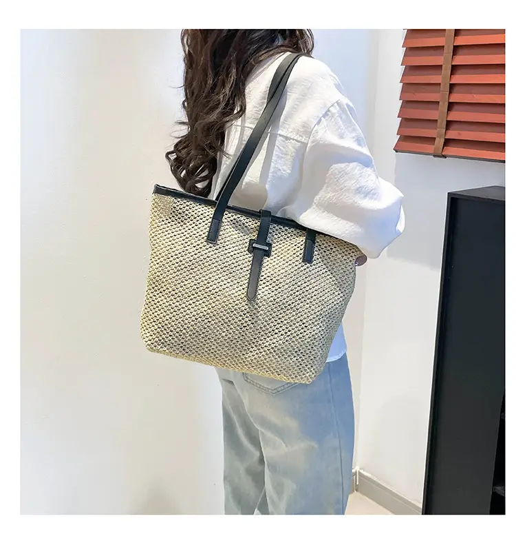 Fashionable Woven Shoulder Bag 2025 New Large Capacity — feature 19
