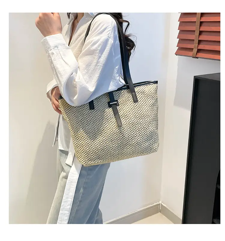 Fashionable Woven Shoulder Bag 2025 New Large Capacity — feature 20