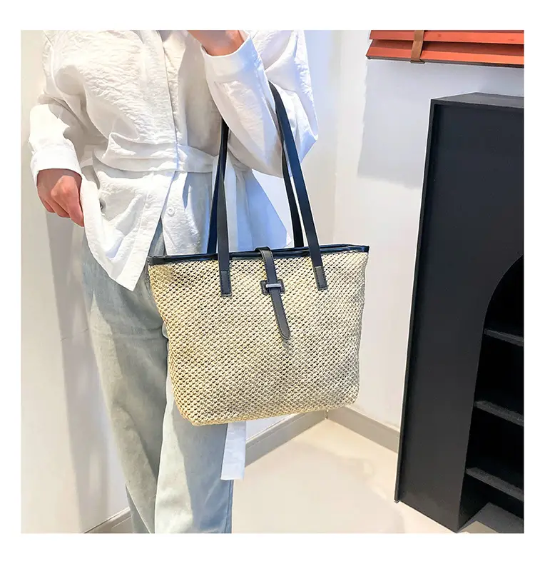 Fashionable Woven Shoulder Bag 2025 New Large Capacity — feature 21