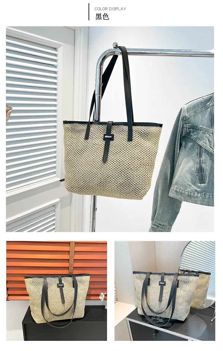 Fashionable Woven Shoulder Bag 2025 New Large Capacity — feature 22