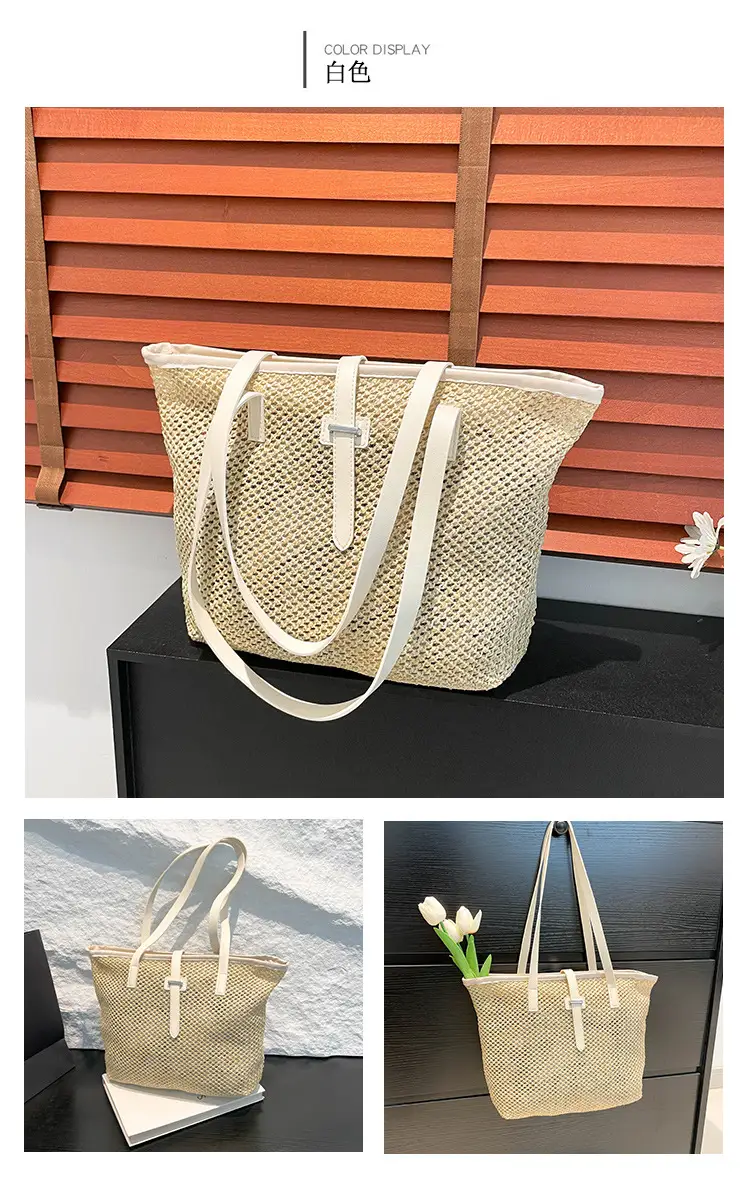 Fashionable Woven Shoulder Bag 2025 New Large Capacity — feature 23