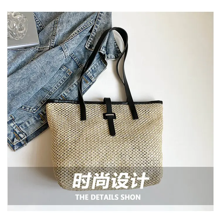 Fashionable Woven Shoulder Bag 2025 New Large Capacity — feature 3
