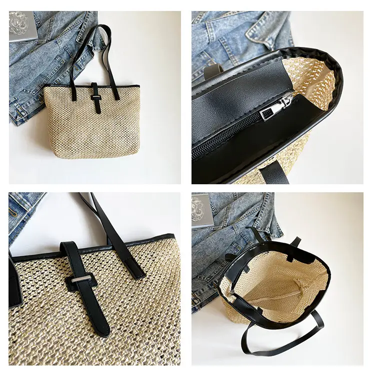 Fashionable Woven Shoulder Bag 2025 New Large Capacity — feature 9