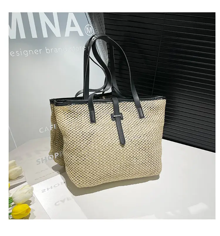 Fashionable Woven Shoulder Bag 2025 New Large Capacity - Image 2