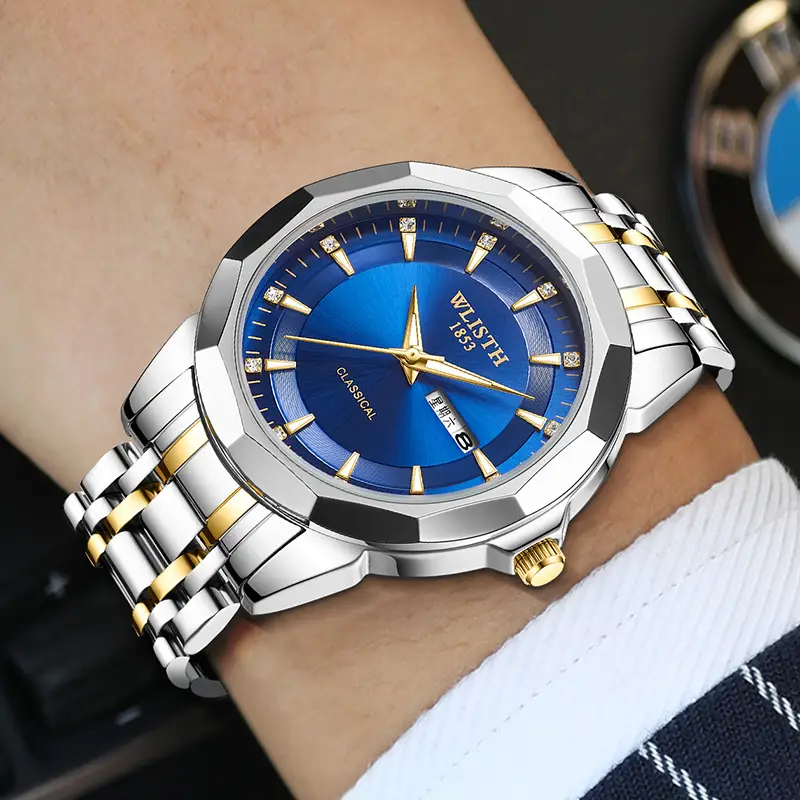 Men's Stainless Steel Quartz Watch with Belt - Image 11