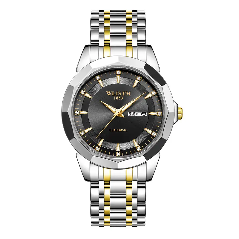 Men's Stainless Steel Quartz Watch with Belt - Image 2