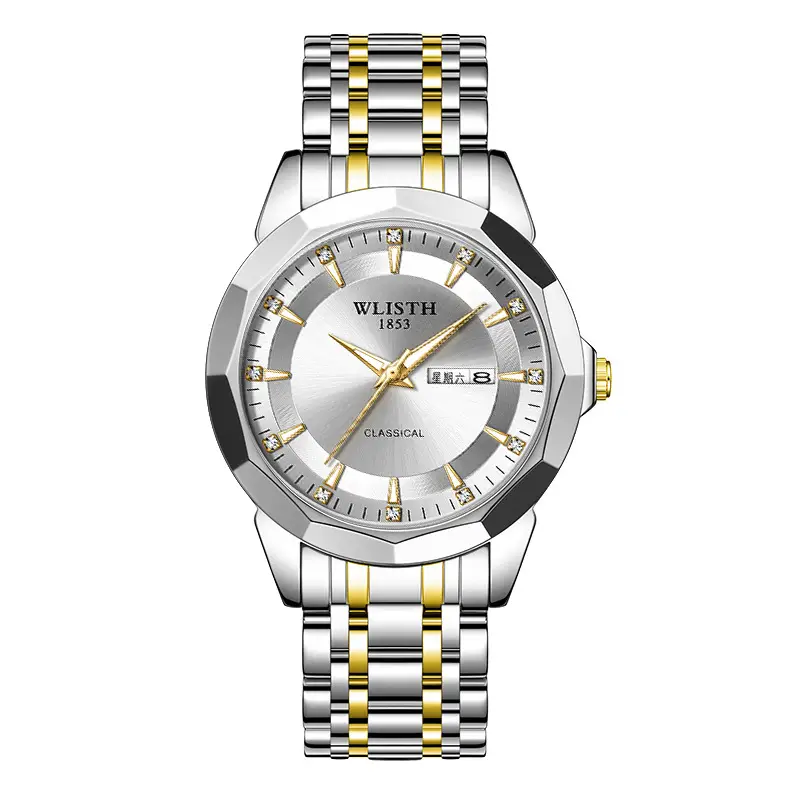 Men's Stainless Steel Quartz Watch with Belt - Image 3
