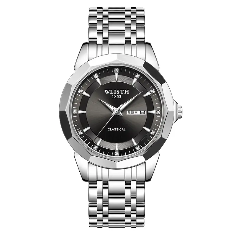 Men's Stainless Steel Quartz Watch with Belt - Image 4