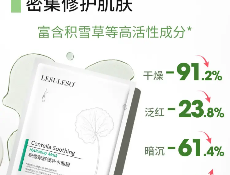 Centella Asiatica Mask, Hydrating and Moisturizing Repair Patch Mask, Professional Salon Mask, Beauty Salon In-Stock Mask Wholesale — feature 7