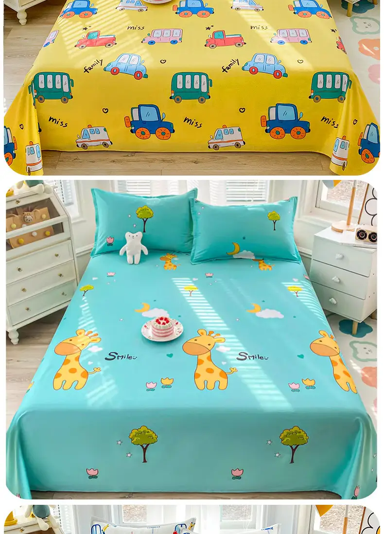 [skin-friendly delicate] children's cartoon cotton sheets single 1.2 single bed 1.5 meters 1.8m dormitory quilt — feature 19