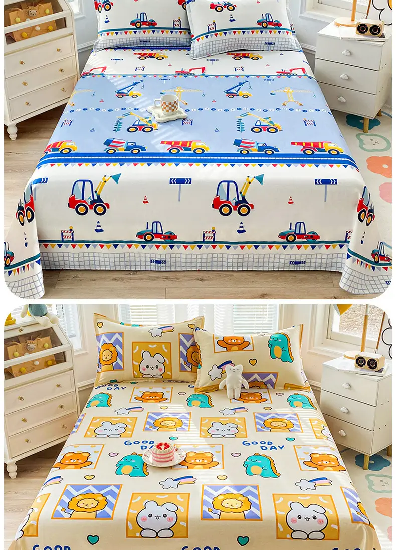 [skin-friendly delicate] children's cartoon cotton sheets single 1.2 single bed 1.5 meters 1.8m dormitory quilt — feature 20