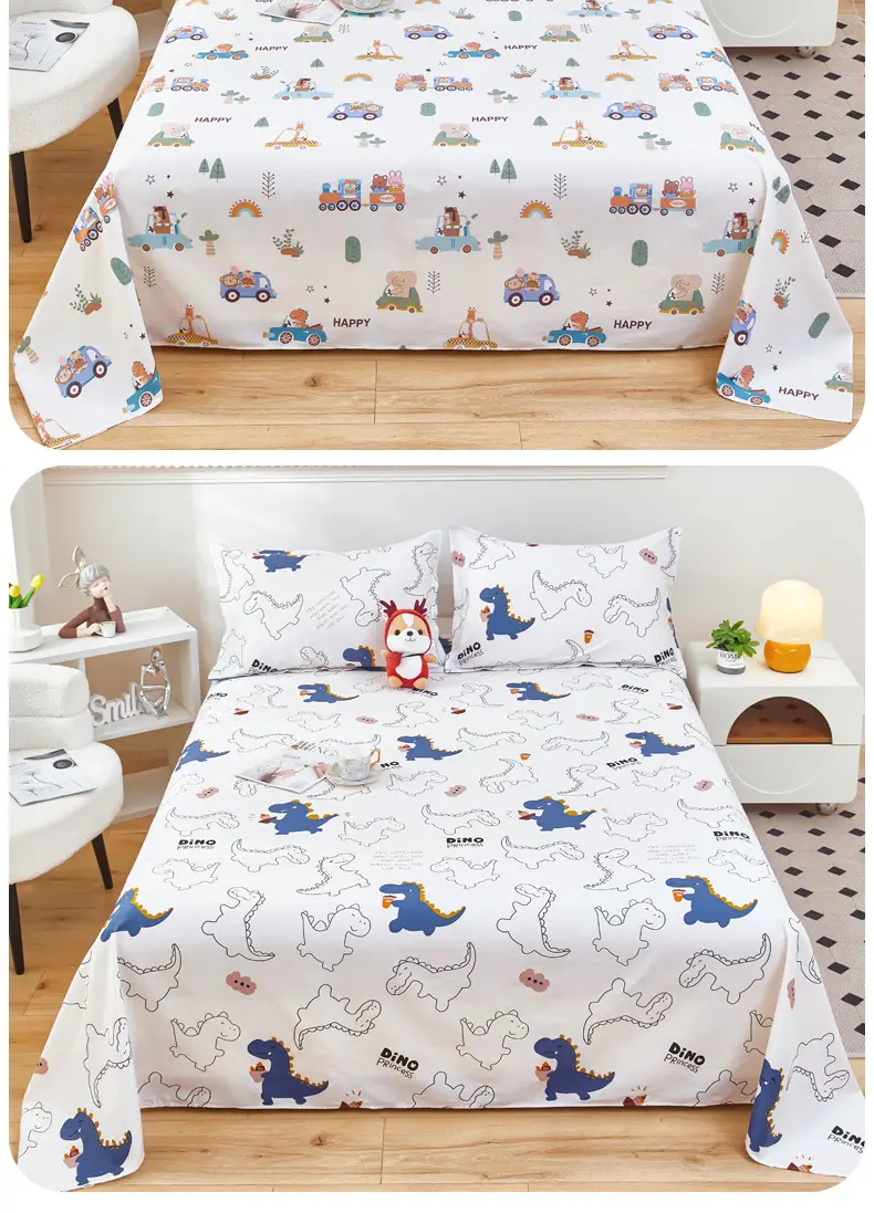 [skin-friendly delicate] children's cartoon cotton sheets single 1.2 single bed 1.5 meters 1.8m dormitory quilt — feature 22