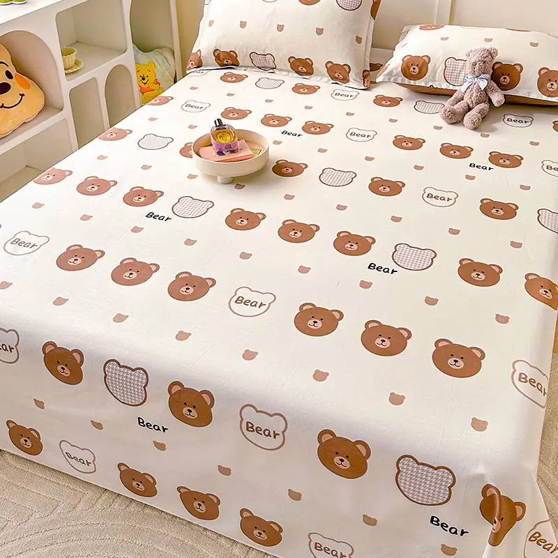 [skin-friendly delicate] children's cartoon cotton sheets single 1.2 single bed 1.5 meters 1.8m dormitory quilt