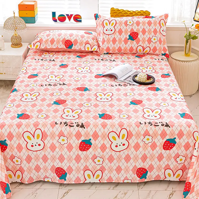[skin-friendly delicate] children's cartoon cotton sheets single 1.2 single bed 1.5 meters 1.8m dormitory quilt