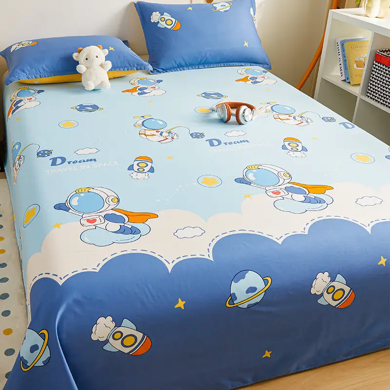 [skin-friendly delicate] children's cartoon cotton sheets single 1.2 single bed 1.5 meters 1.8m dormitory quilt
