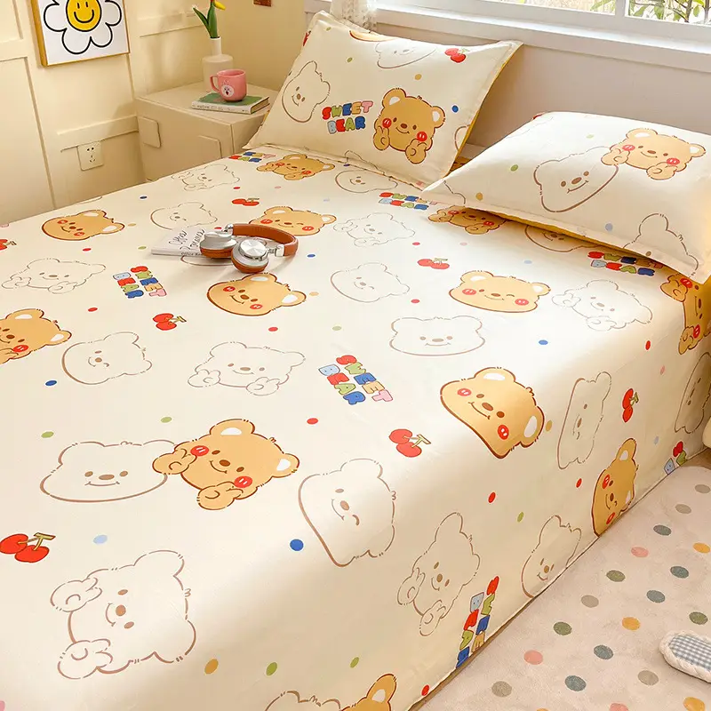[skin-friendly delicate] children's cartoon cotton sheets single 1.2 single bed 1.5 meters 1.8m dormitory quilt