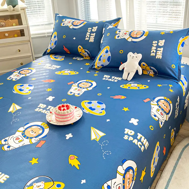 [skin-friendly delicate] children's cartoon cotton sheets single 1.2 single bed 1.5 meters 1.8m dormitory quilt