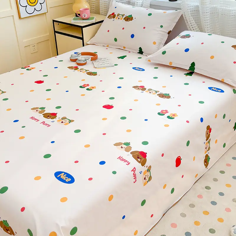 [skin-friendly delicate] children's cartoon cotton sheets single 1.2 single bed 1.5 meters 1.8m dormitory quilt