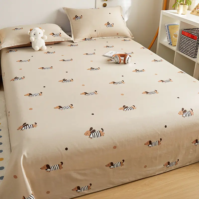 [skin-friendly delicate] children's cartoon cotton sheets single 1.2 single bed 1.5 meters 1.8m dormitory quilt
