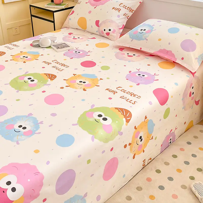 [skin-friendly delicate] children's cartoon cotton sheets single 1.2 single bed 1.5 meters 1.8m dormitory quilt
