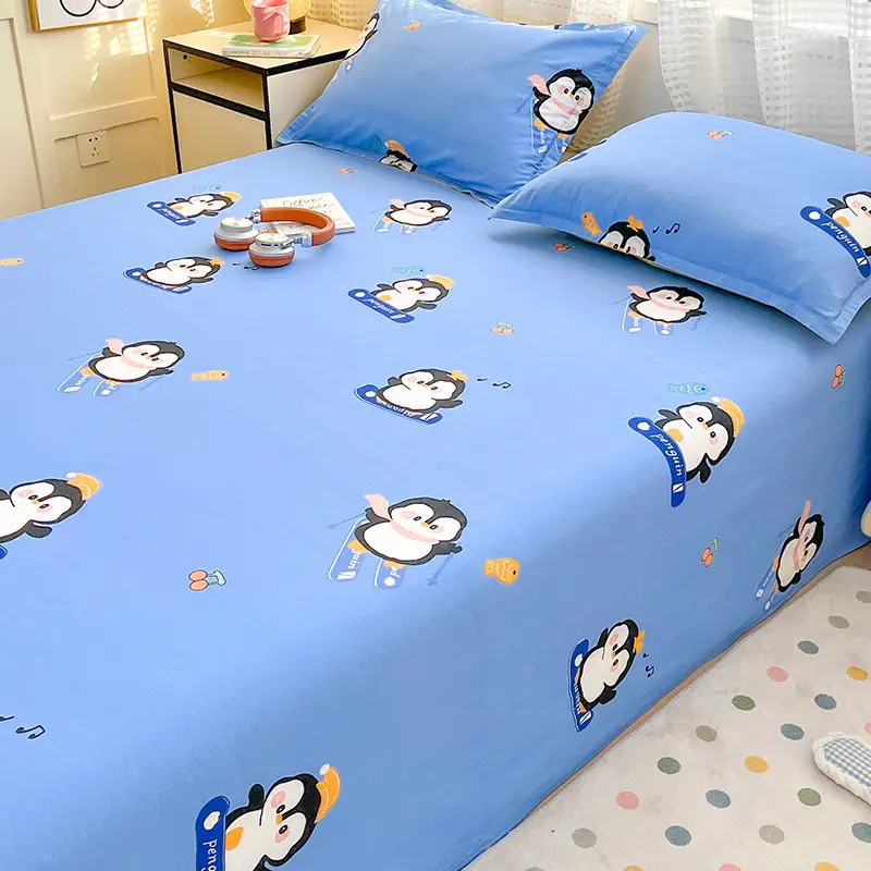 [skin-friendly delicate] children's cartoon cotton sheets single 1.2 single bed 1.5 meters 1.8m dormitory quilt