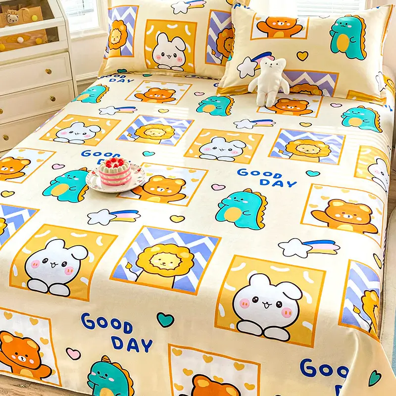 [skin-friendly delicate] children's cartoon cotton sheets single 1.2 single bed 1.5 meters 1.8m dormitory quilt
