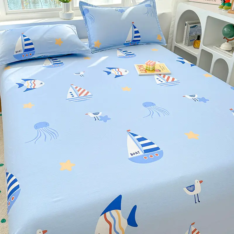 [skin-friendly delicate] children's cartoon cotton sheets single 1.2 single bed 1.5 meters 1.8m dormitory quilt
