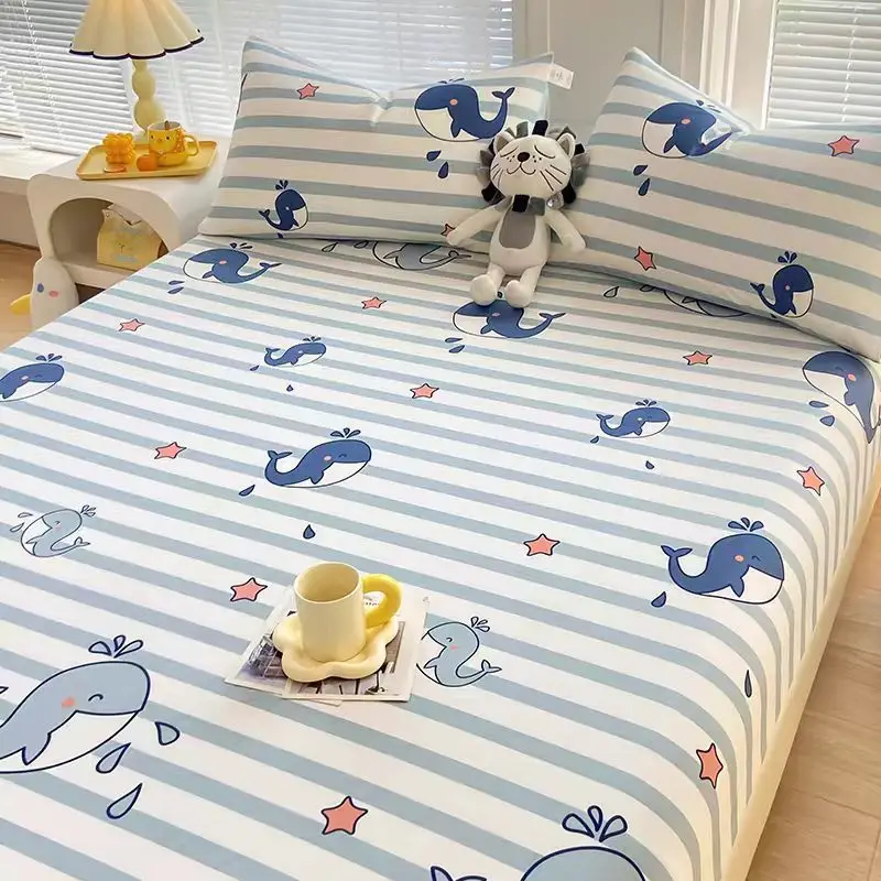 [skin-friendly delicate] children's cartoon cotton sheets single 1.2 single bed 1.5 meters 1.8m dormitory quilt