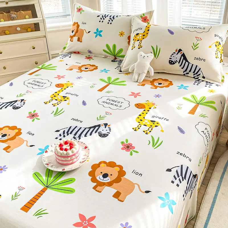 [skin-friendly delicate] children's cartoon cotton sheets single 1.2 single bed 1.5 meters 1.8m dormitory quilt