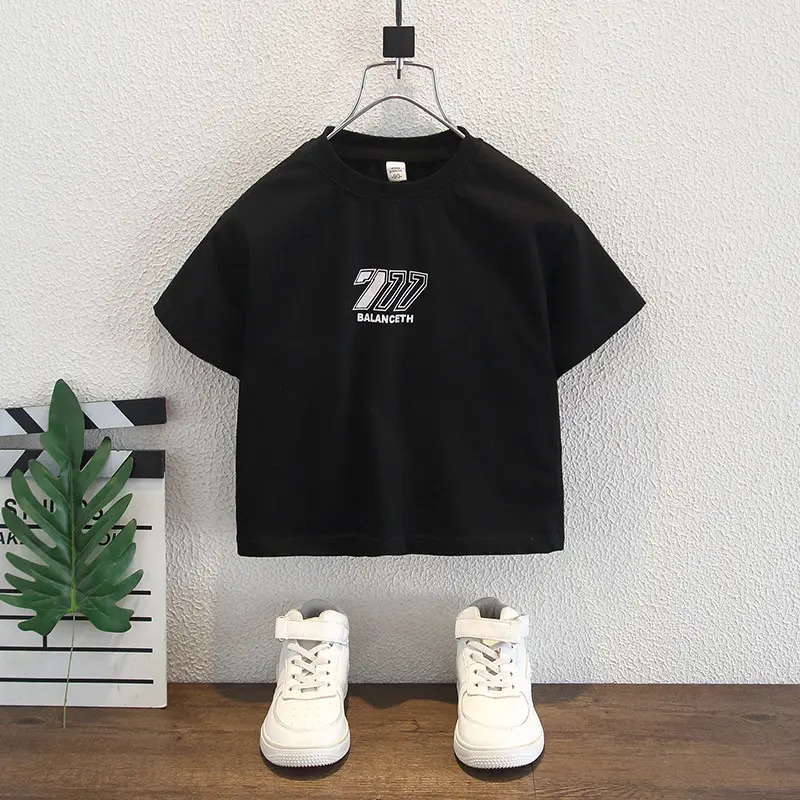 Boys T-Shirt Balancing Gun Graphic White 2025 - Image 3
