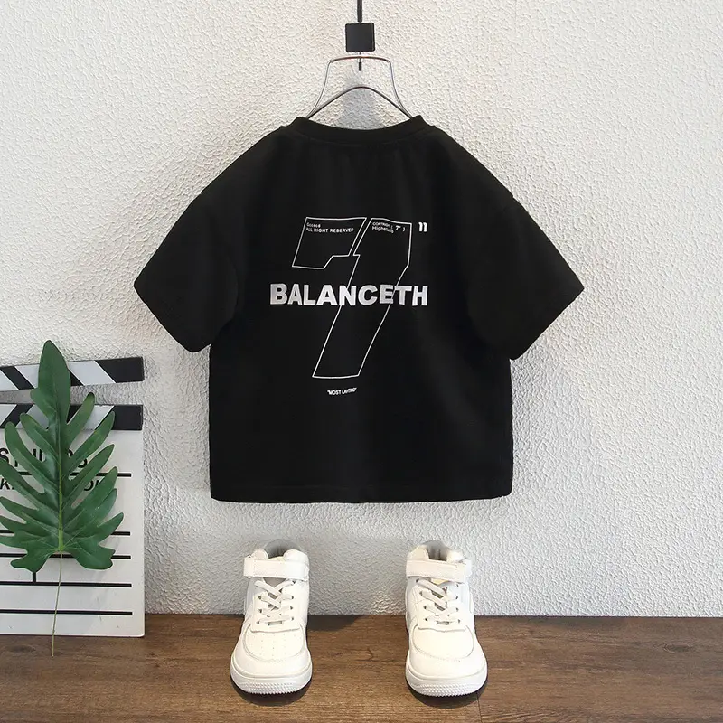 Boys T-Shirt Balancing Gun Graphic White 2025 - Image 6