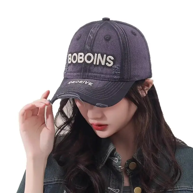 Women Retro Duckbill Cap with Letter Embroidery - Image 11