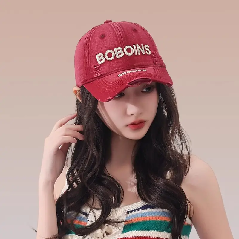 Women Retro Duckbill Cap with Letter Embroidery — feature 10