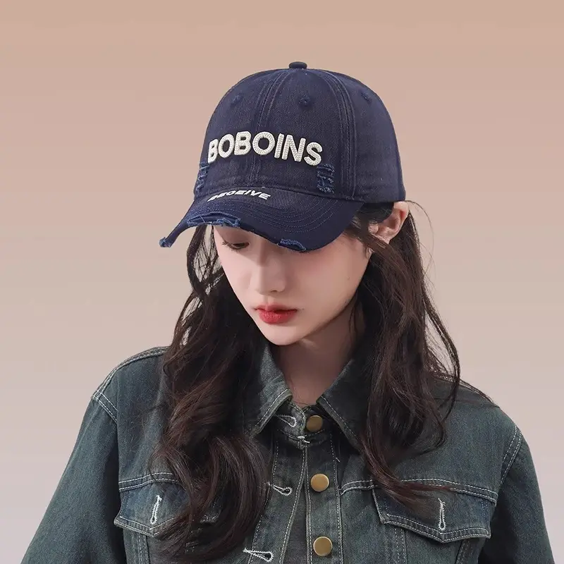 Women Retro Duckbill Cap with Letter Embroidery — feature 12