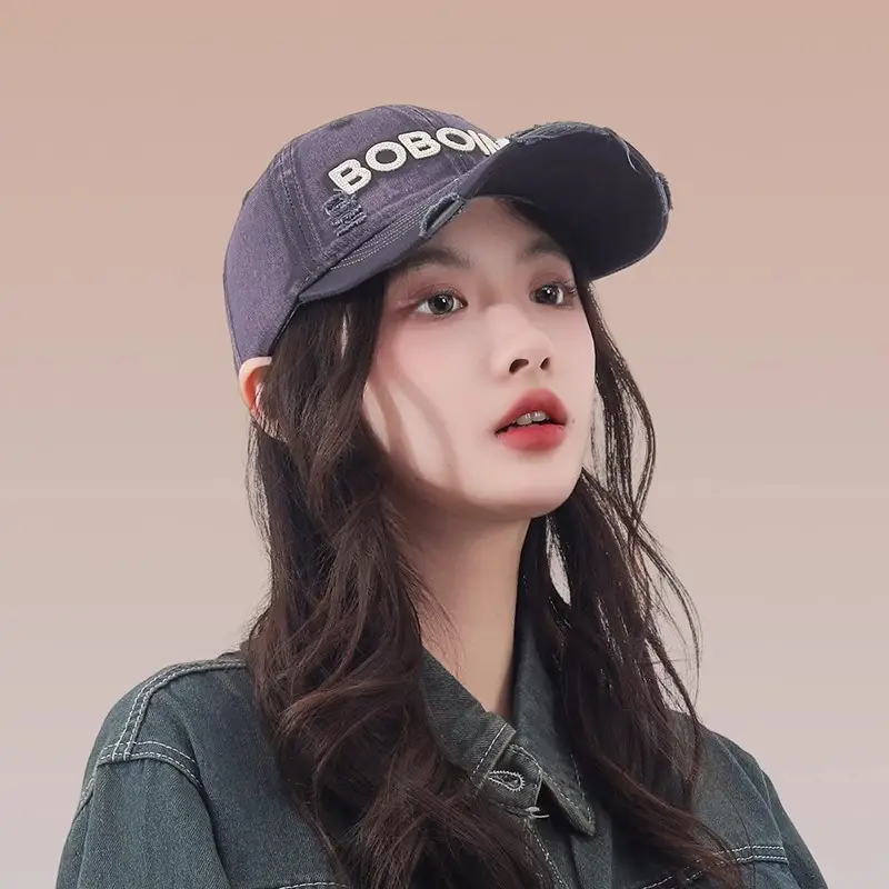 Women Retro Duckbill Cap with Letter Embroidery — feature 13