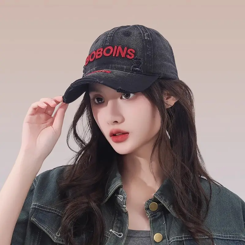 Women Retro Duckbill Cap with Letter Embroidery — feature 15