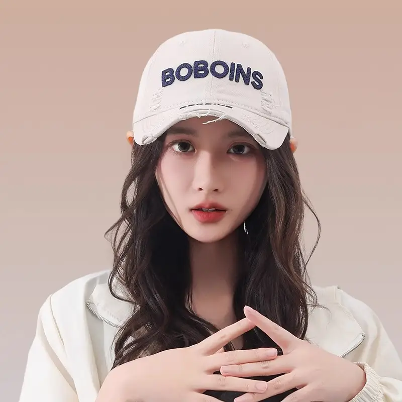 Women Retro Duckbill Cap with Letter Embroidery — feature 6