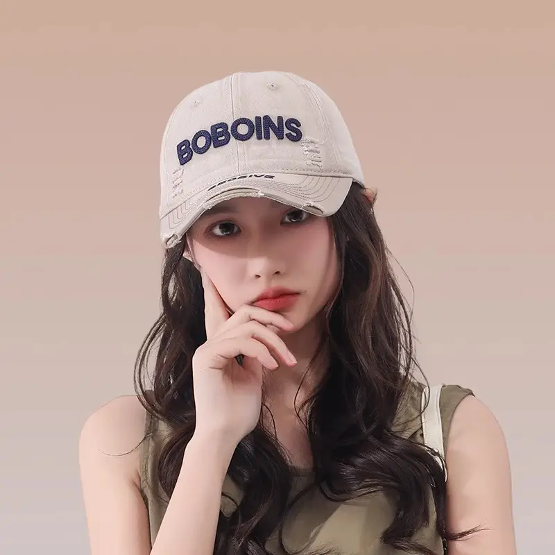 Women Retro Duckbill Cap with Letter Embroidery — feature 7