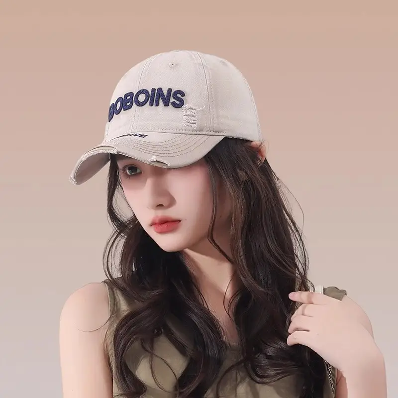 Women Retro Duckbill Cap with Letter Embroidery — feature 8